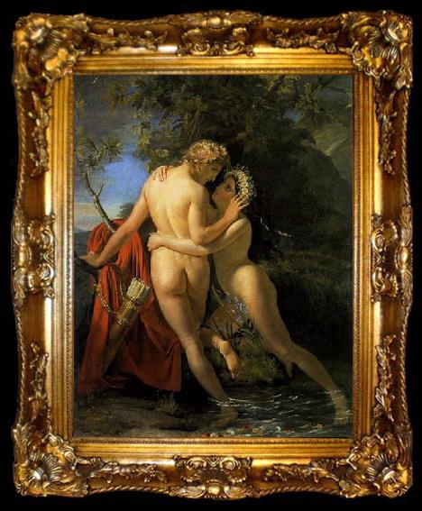 framed  Francois Joseph Navez The Nymph Salmacis and Hermaphroditus, ta009-2